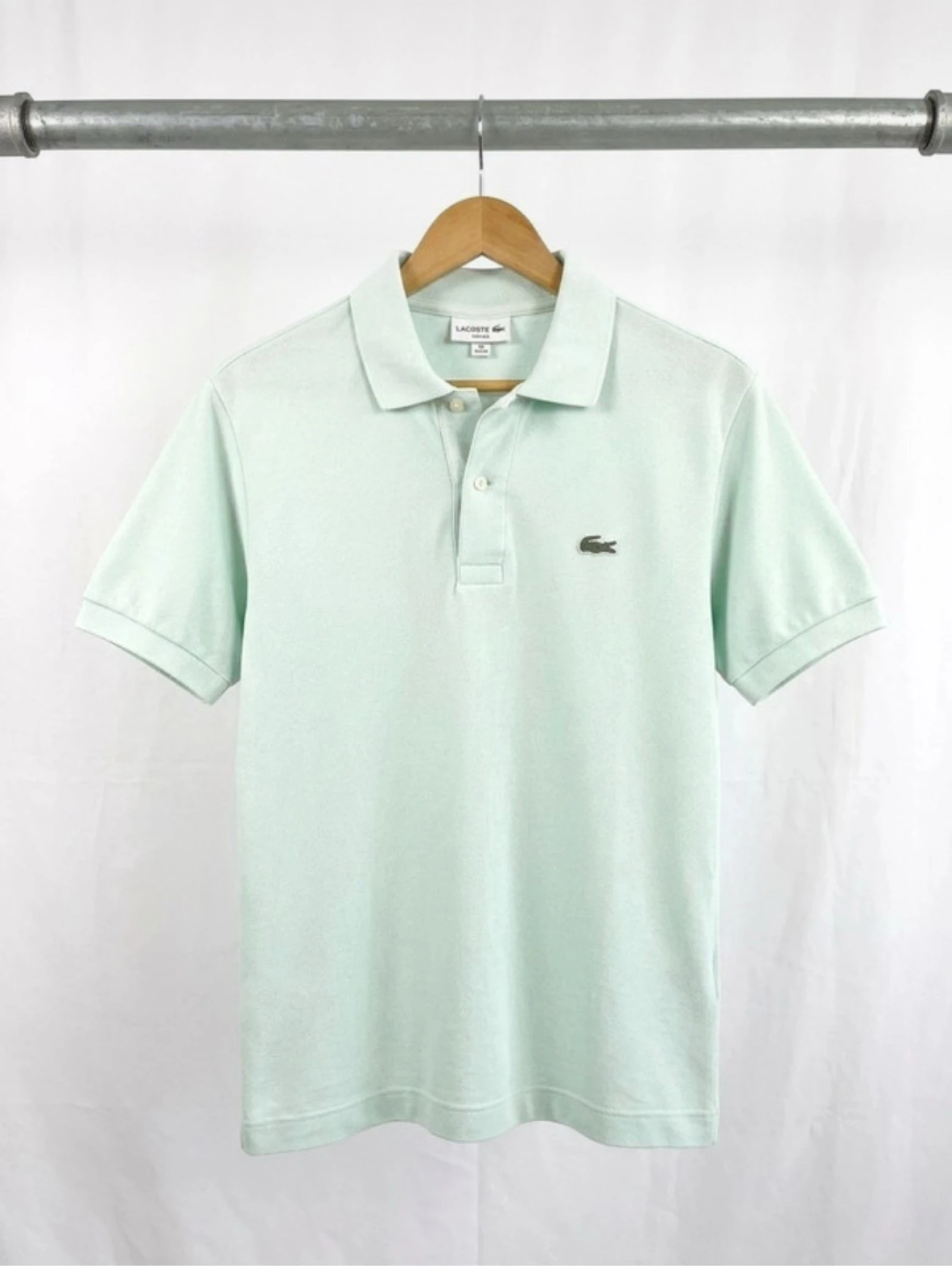 Polo Lacoste Classic Fit S vert d’eau style Old Money Preppy